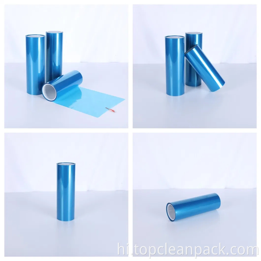 कार्यात्मक द्विअक्षीय खिंचाव पॉलिएस्टर बोपेट एंटीस्टैटिक ब्लू फिल्म विभिन्न मोटाई के साथ सजावट इलेक्ट्रॉनिक पहचान और मुद्रण के लिए उपयोग की जाती है